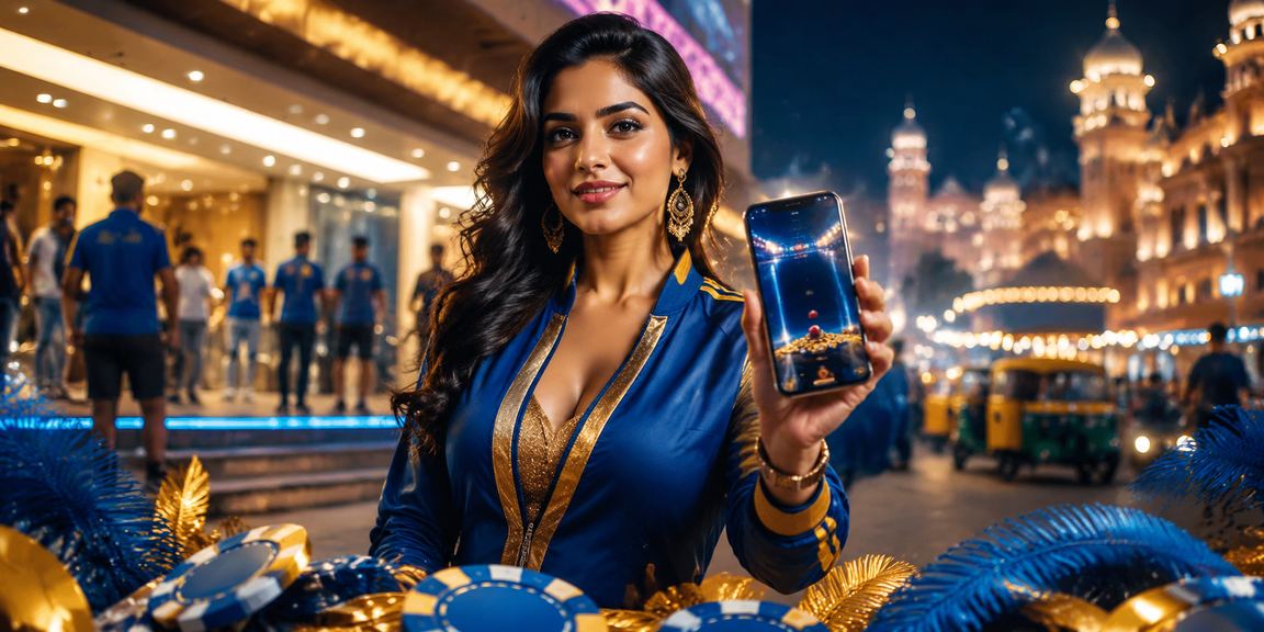 Lucknow old city cricket betting with blue and gold theme